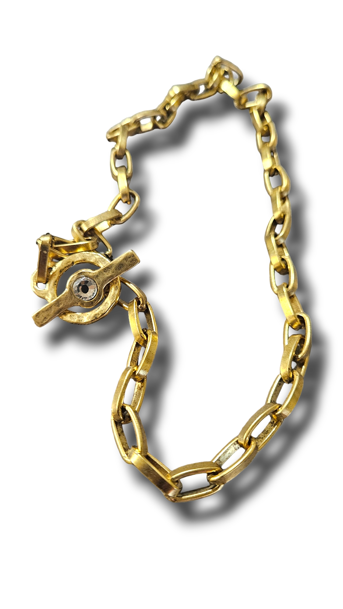 "Sparkle" GOLD Thick paper clip necklace