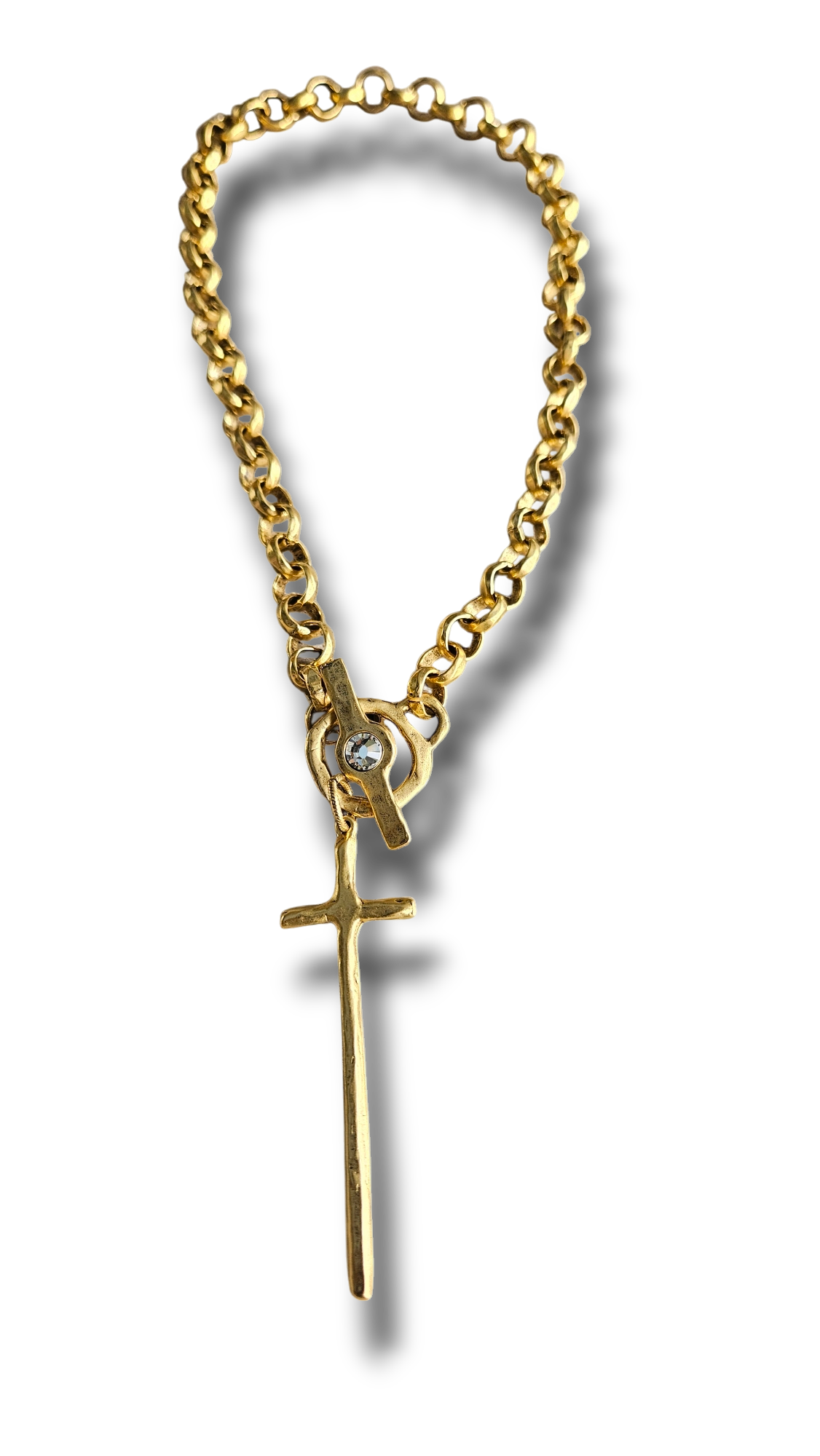 Long cross necklace