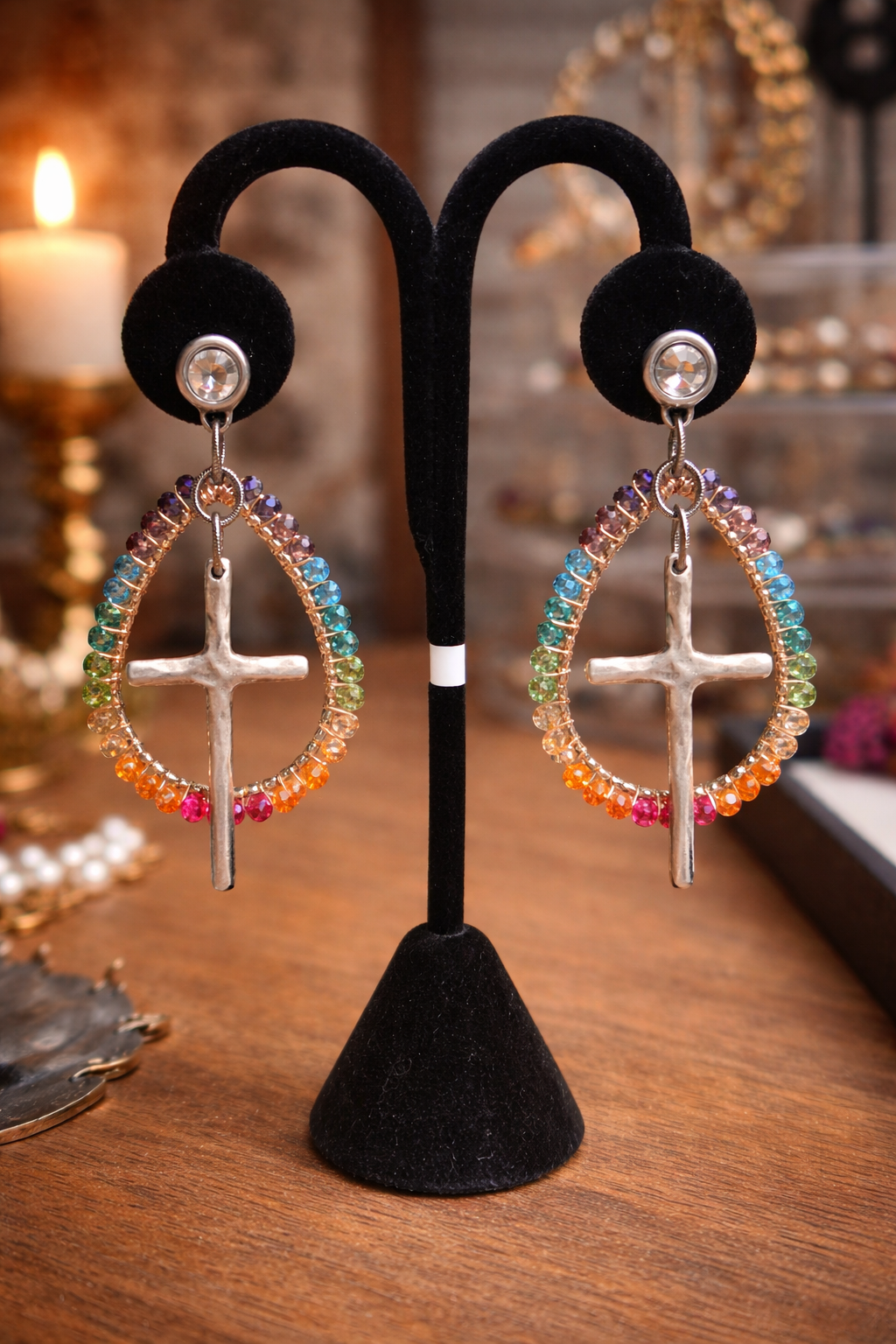 Earring cross drops