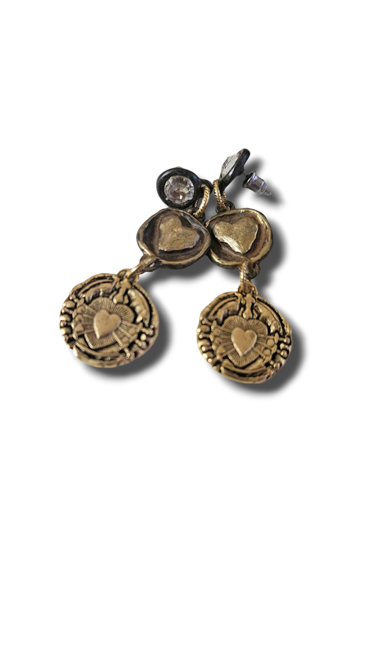 Sacred heart earrings