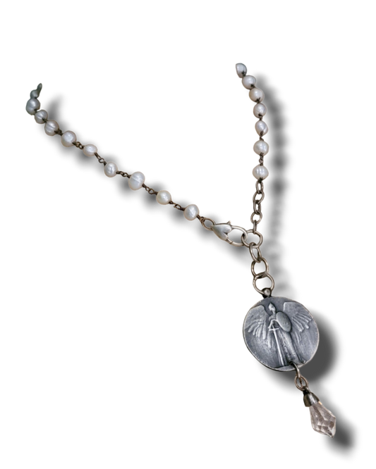 St michael pearl necklace