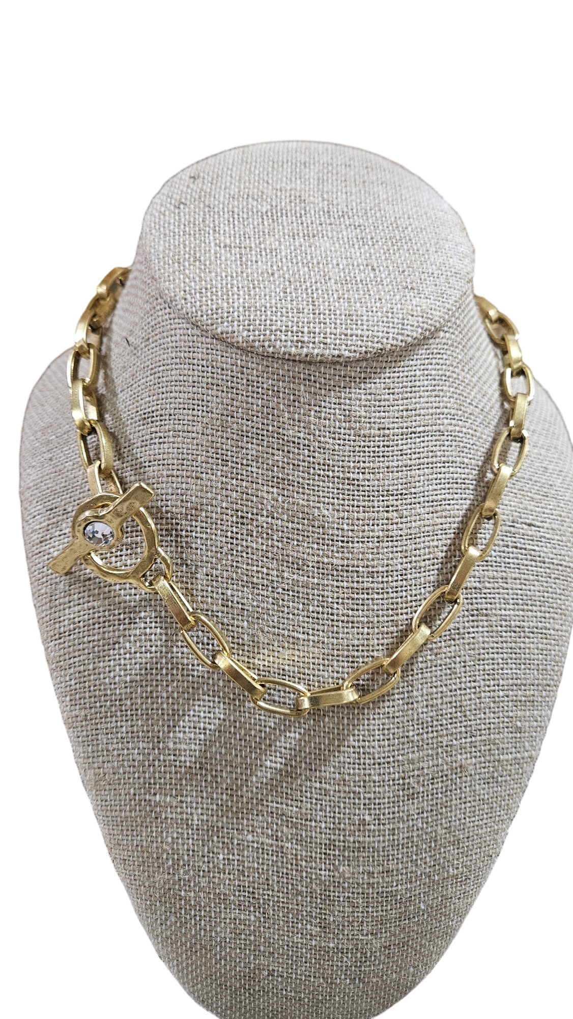 "Sparkle" GOLD Thick paper clip necklace