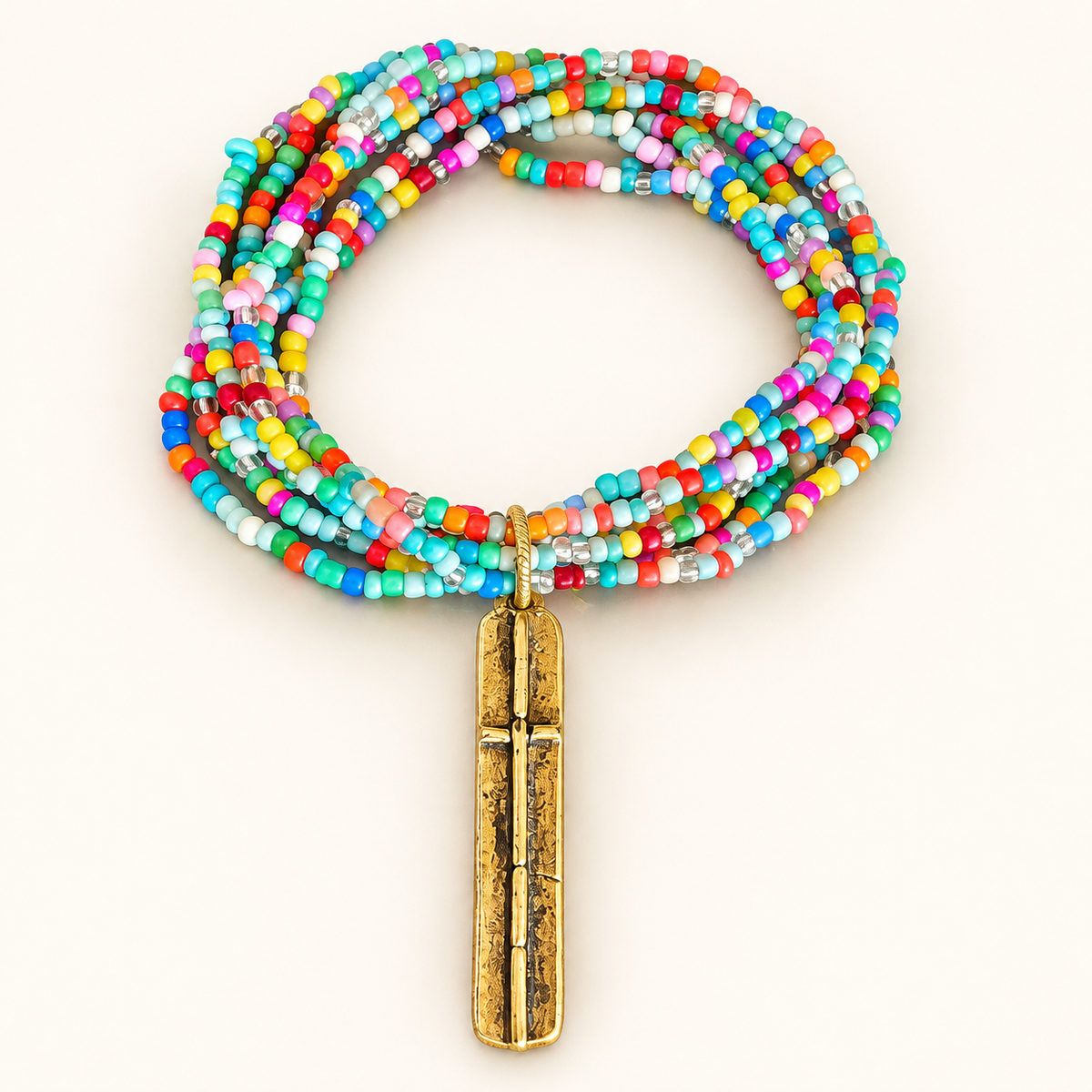 Colorful Cross Charm Bracelet
