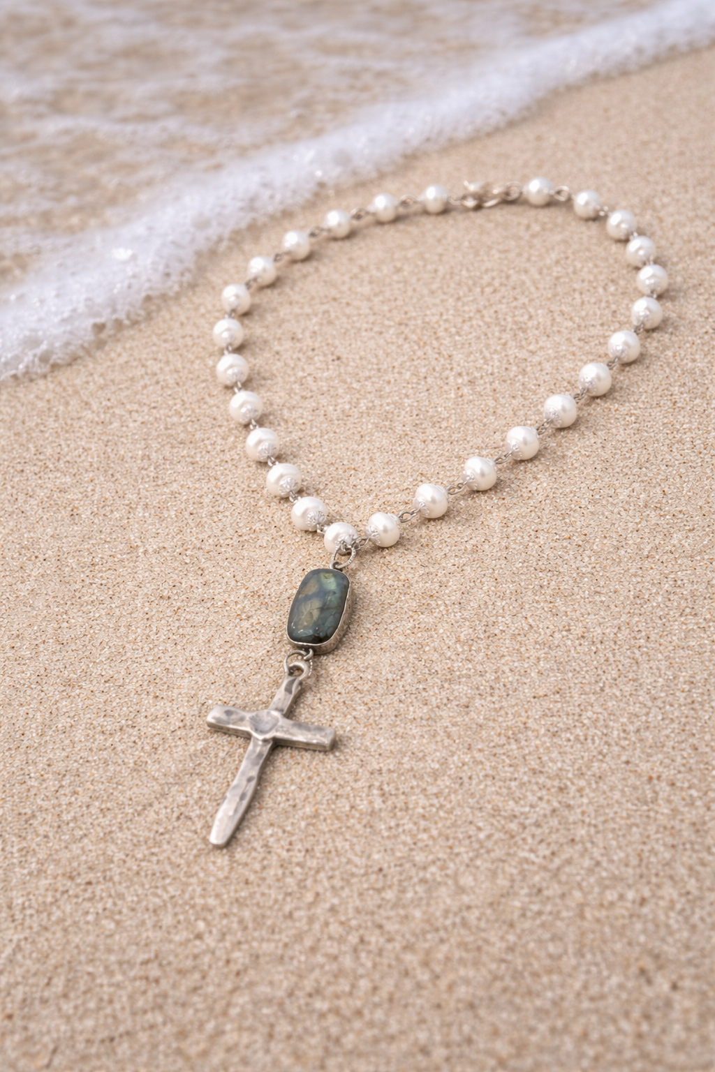 Labradorite Cross Necklace