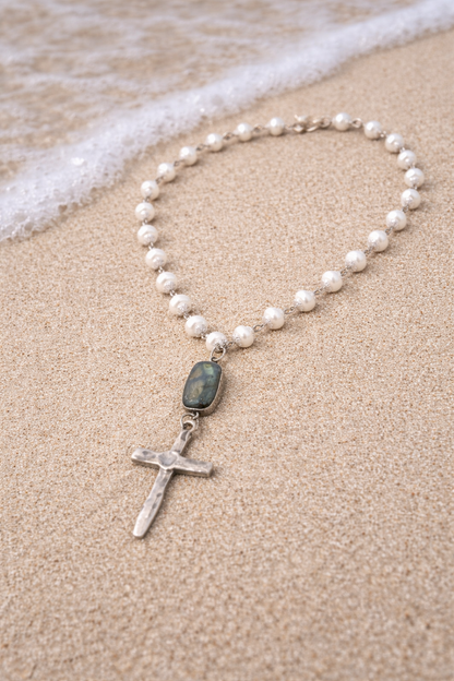 Labradorite Cross Necklace