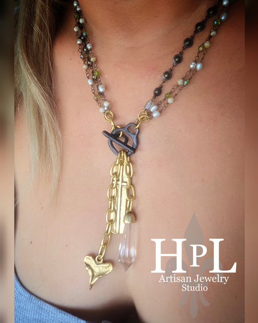 HEART AND SOUL PENDULUM NECKLACE
