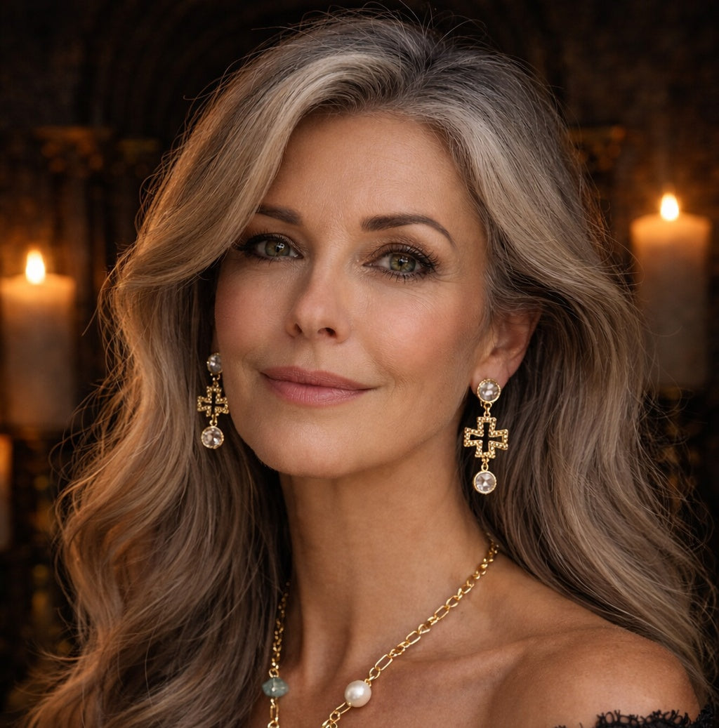 RELIC CROSS EARRINGS