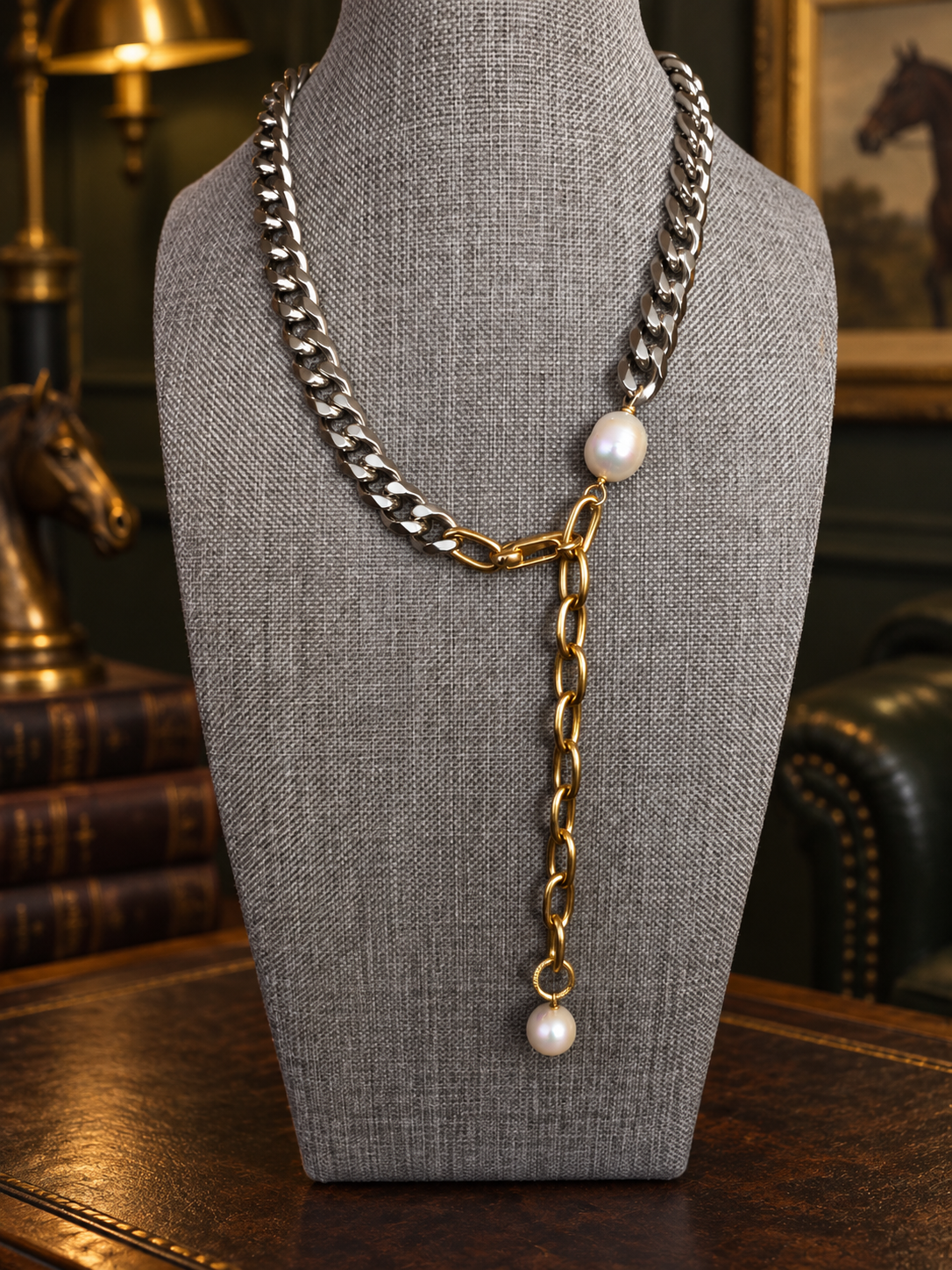 The Pearl Lariat Statement Necklace
