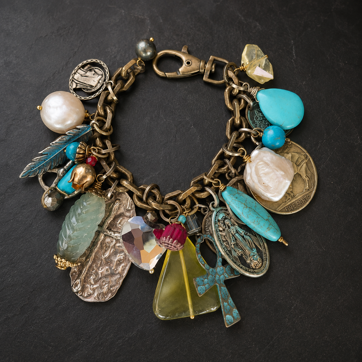 Sacred Relics Statement Charm Bracelet