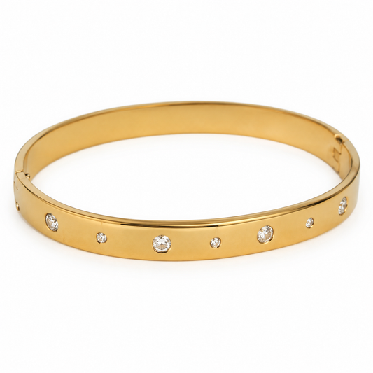 Golden Starlight Crystal Bangle