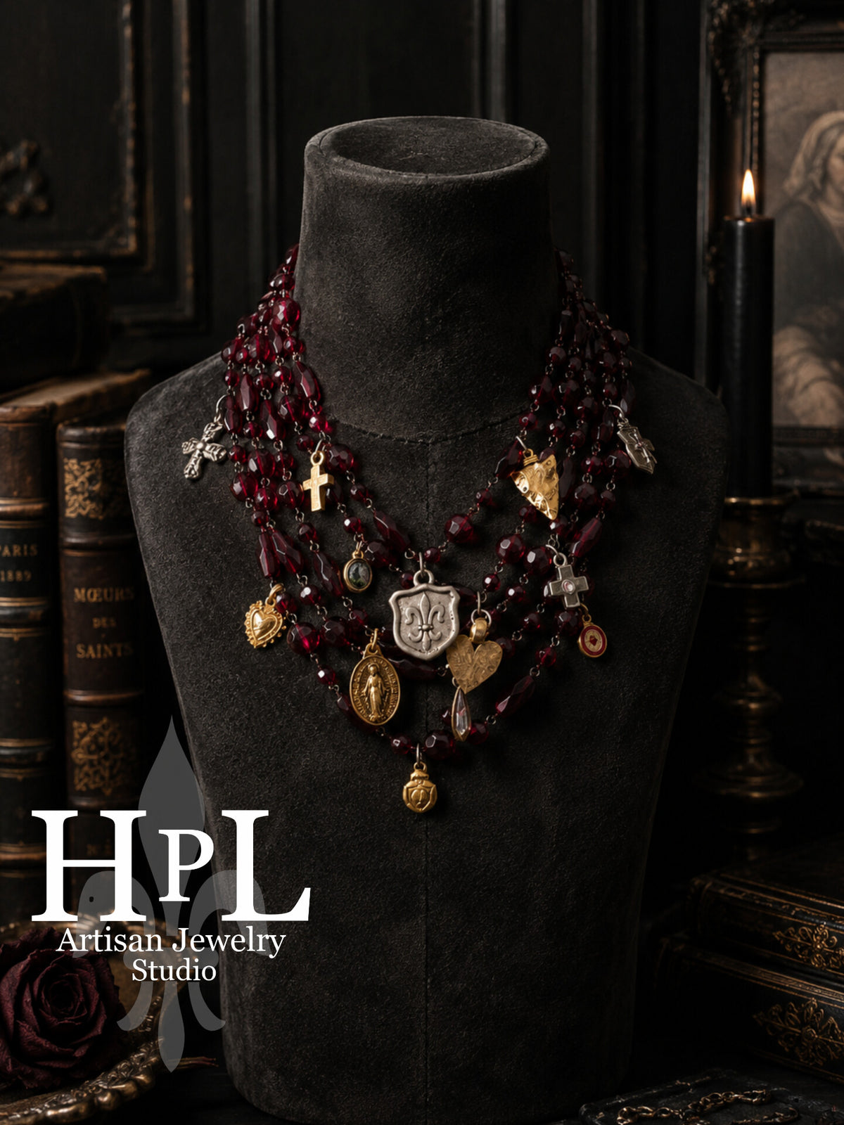 The Crystal Garnet Reliquary Necklace