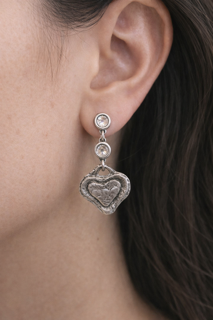 Heart Swarovski Stud Earrings