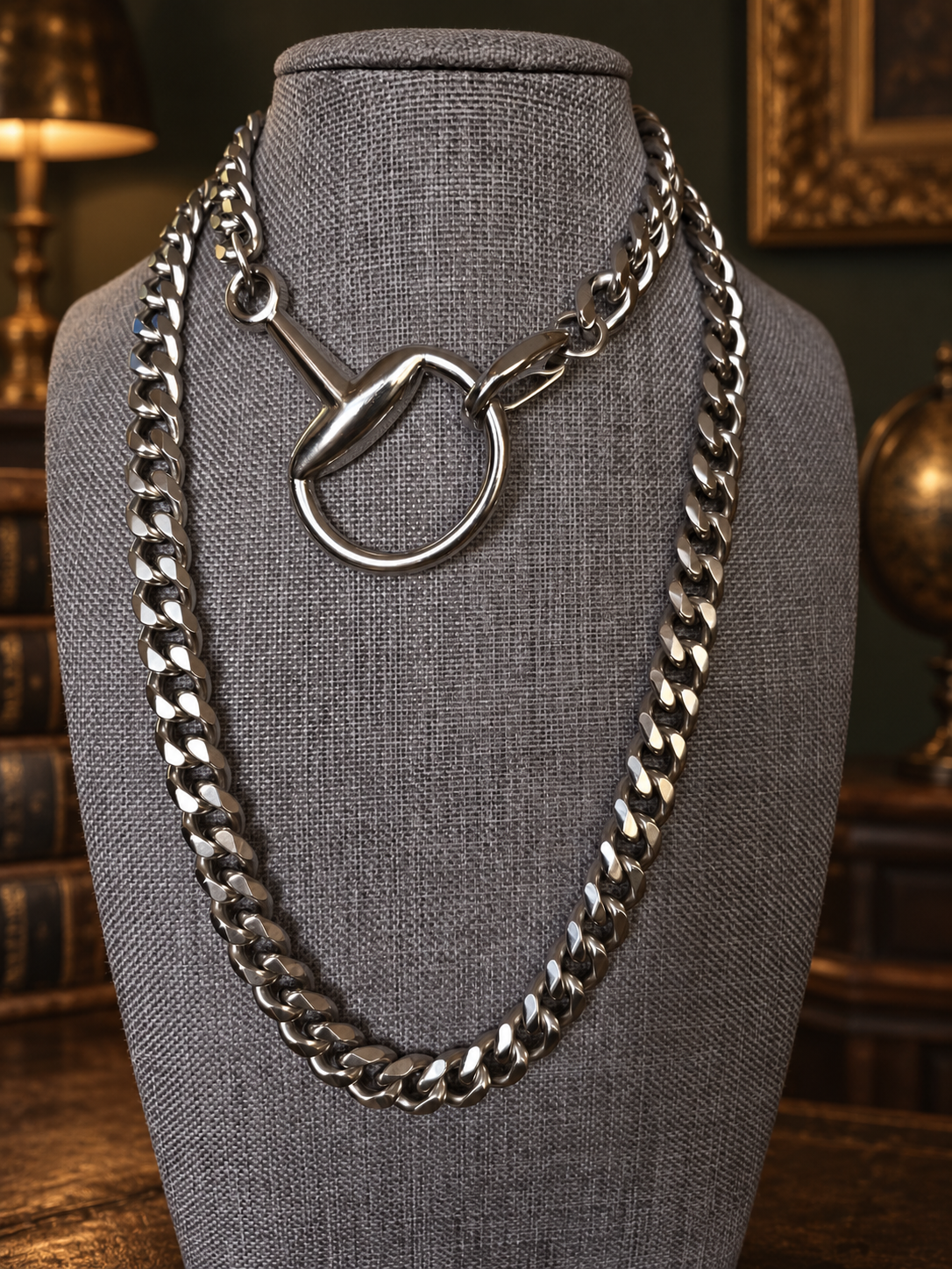 Stable Row Silver Necklace