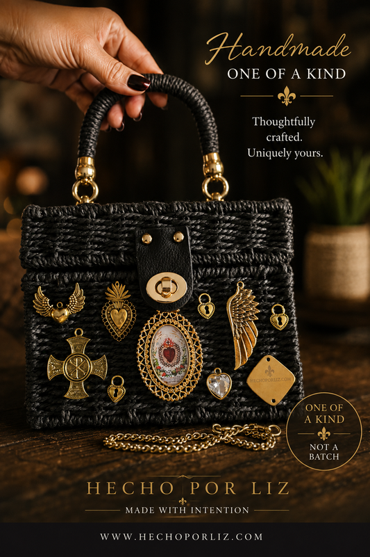 Sacred heart hand bag purse