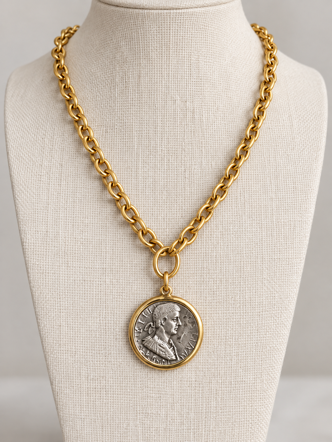 Roman replica coin necklace
