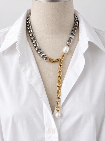 The Pearl Lariat Statement Necklace