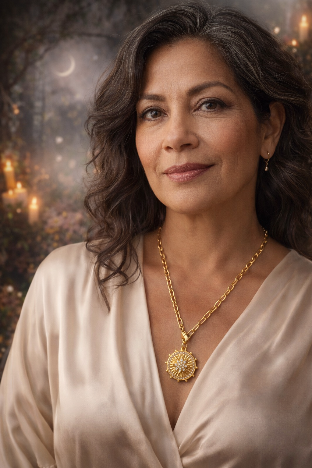 Radiant Sunburst Medallion Necklace