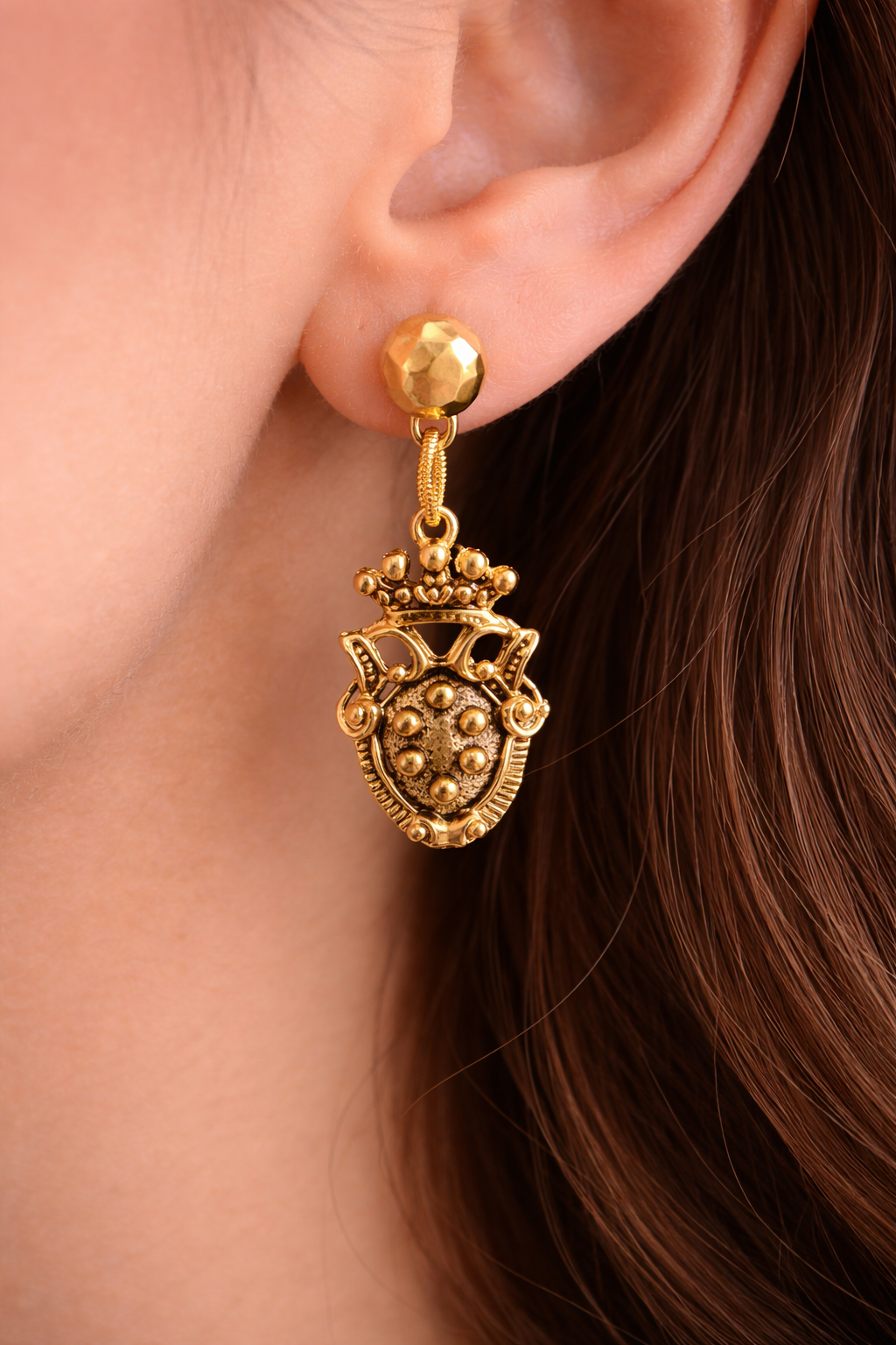 Sacred heart relic earrings