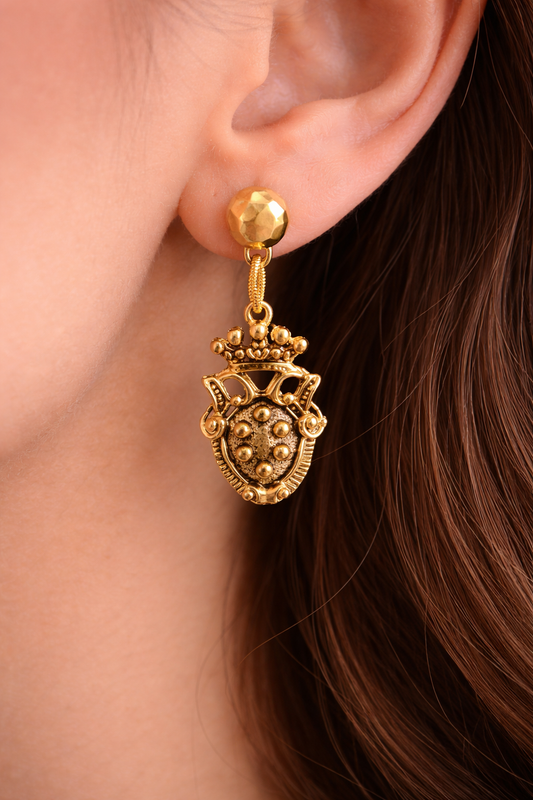 Sacred heart relic earrings