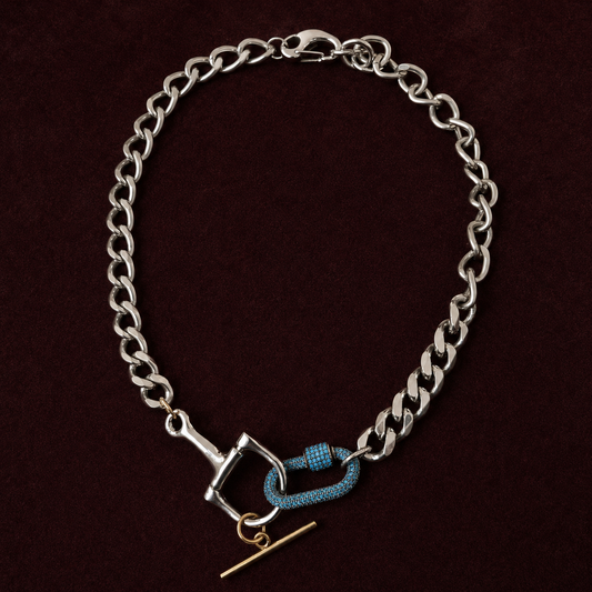 Silver Chain Statement Necklace