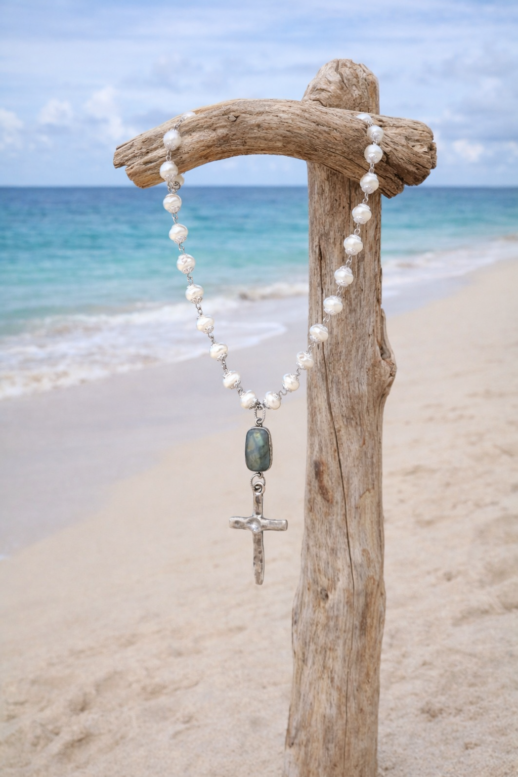 Labradorite Cross Necklace