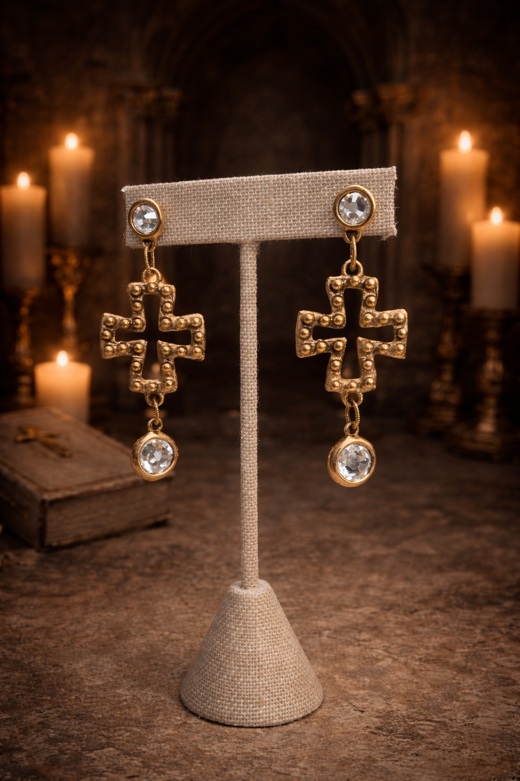 RELIC CROSS EARRINGS
