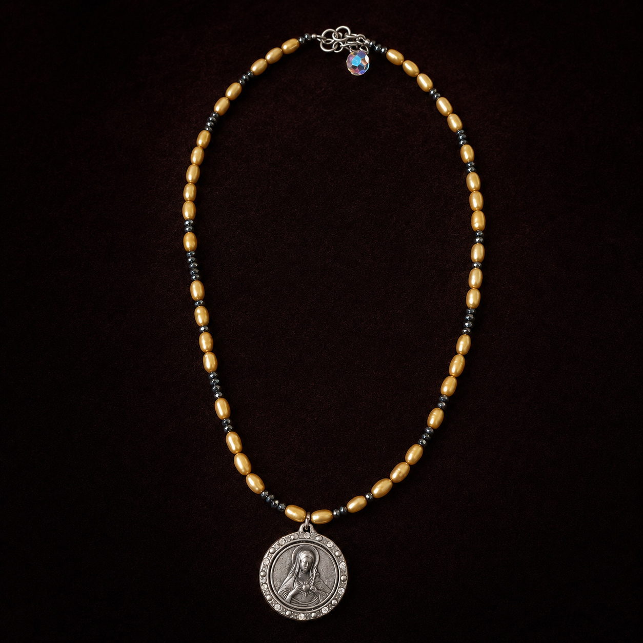 Sacred Heart Medal Necklace