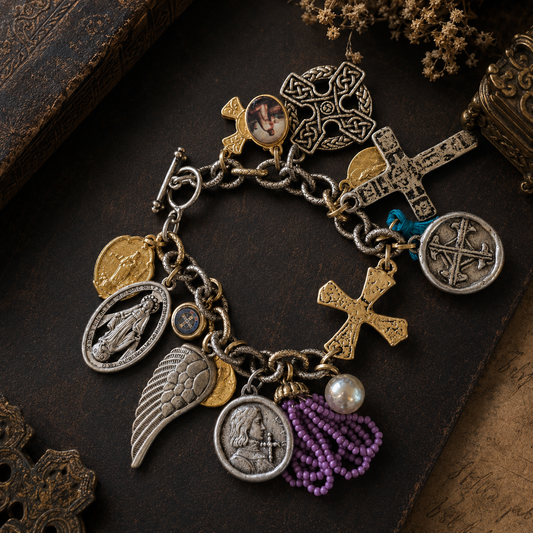 Sacred Relics Mixed-Metal Charm Bracelet